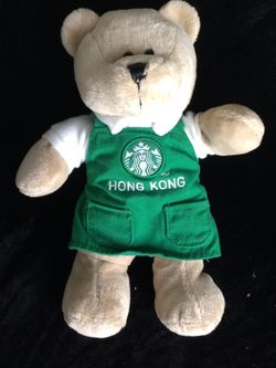 Starbucks Hong Kong store teddy bear worker