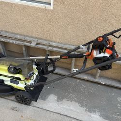 RYOBI 18 In. Walk Behind Push Mower 40-Volt 2-in-1 Cordless