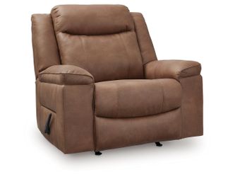 Status Check Caramel Recliner