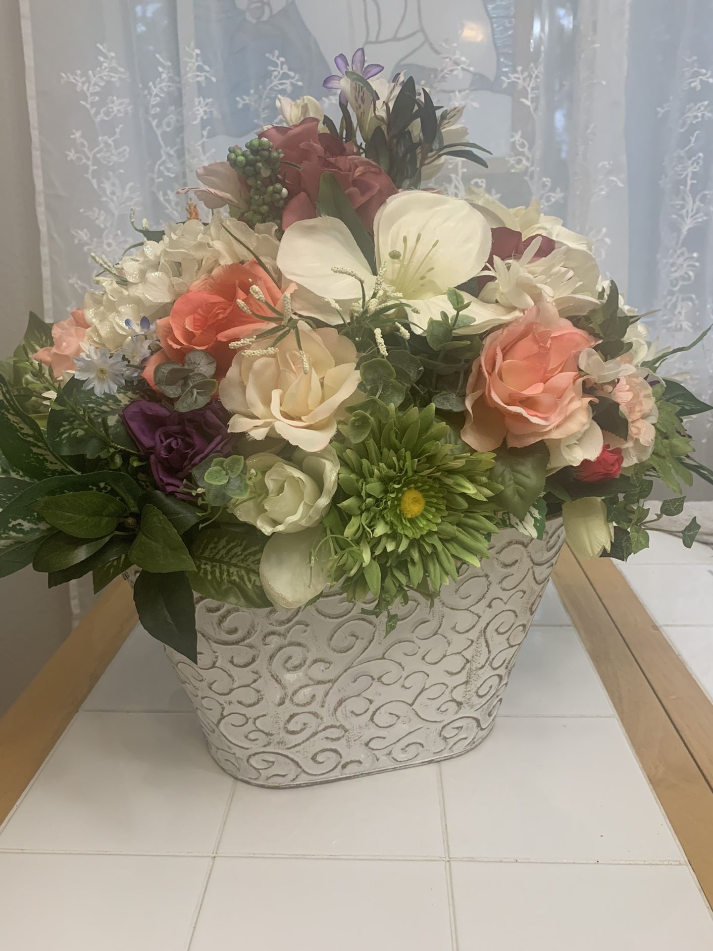 Silk Faux Wedding Flower Arrangement 