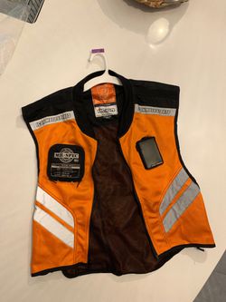 ICON Mil Spec MESH Motorcycle Safety Orange Vest Reflective Military Size M-L