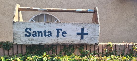 Railroad vintage Santa Fe tool box