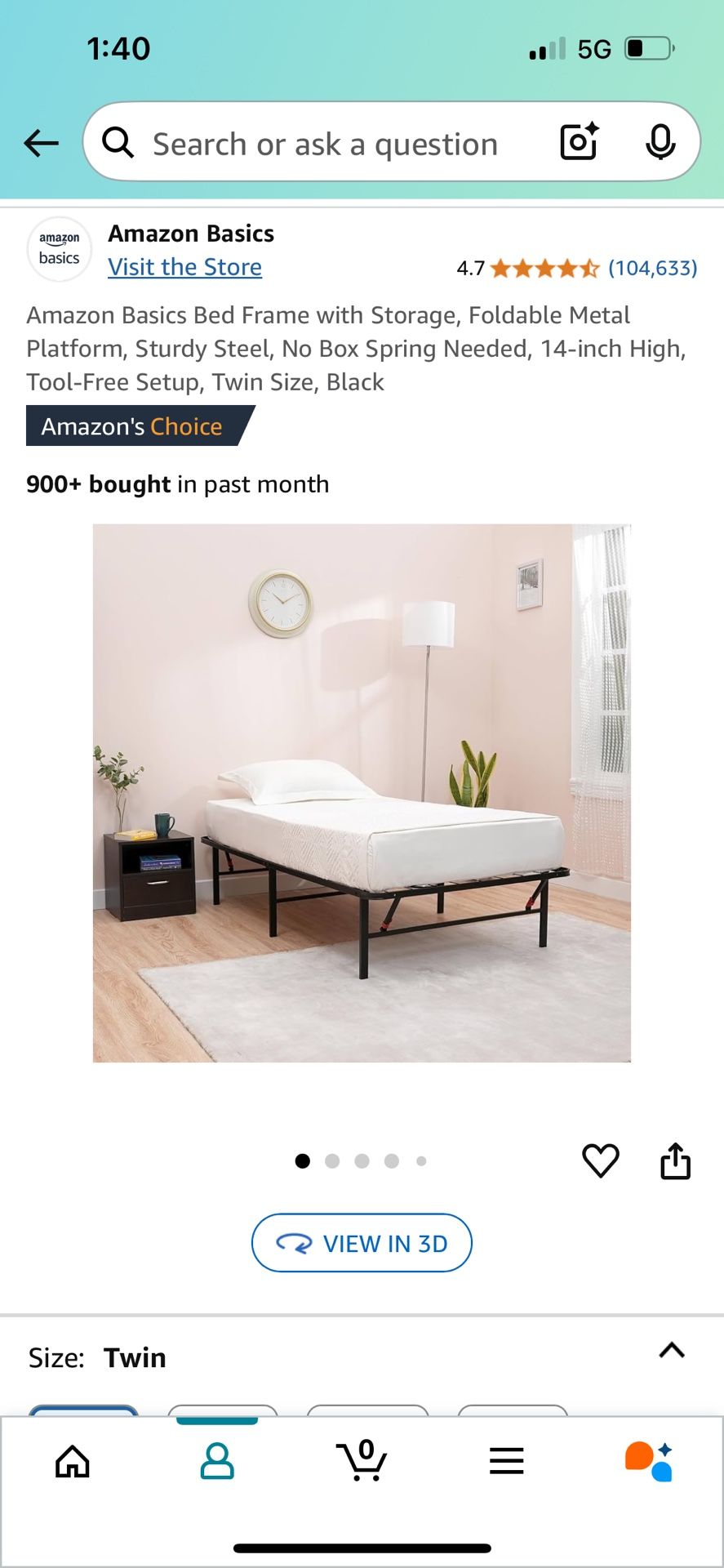 Twin Metal Bed Frame