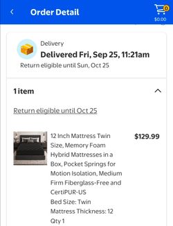 Twin bed mattress new