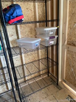 Black wire shelves 72H x 36W x 16D