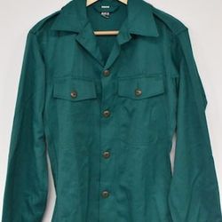 Rare Vintage Collectable Austrian Army Field Shirt Khaki Green Military Uniform  men's size XL extra