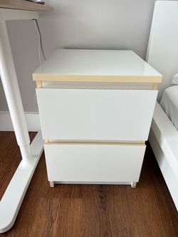 2 units Nightstands IKEA Storklinta 2-drawer chest, white/with 2 drawers