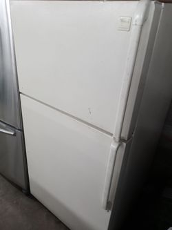 Whirlpool almond top freezer refrigerator - Free delivery