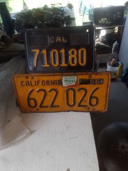 1963 And 1956 License Plate