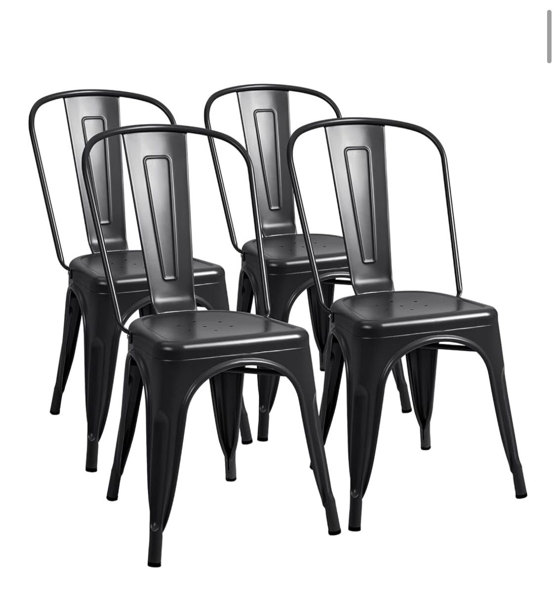 FOUR METAL CHAIRS