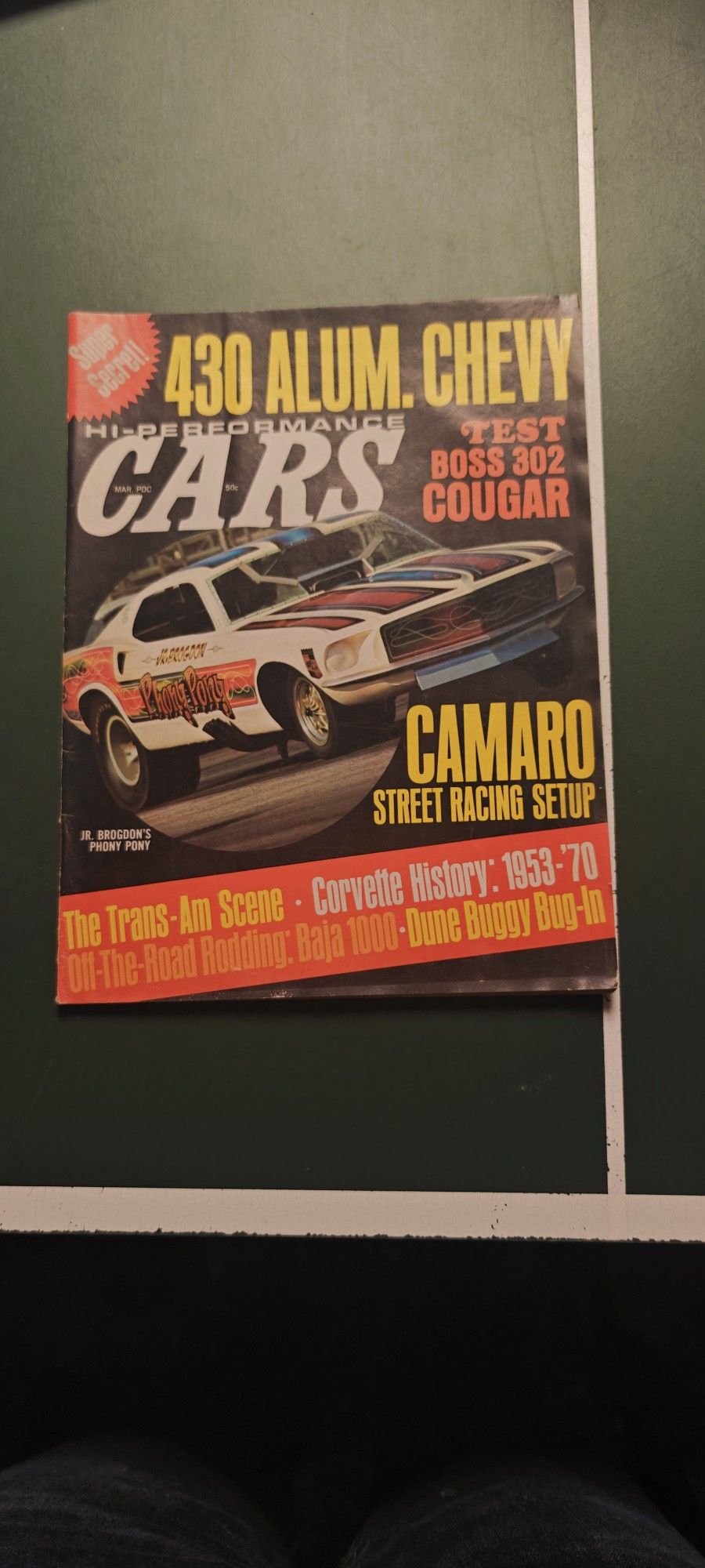 March 1970 - HI-PERFORMANCE CARS - Ford Mustang, Camaro, Cougar, Trans Am, Corvette