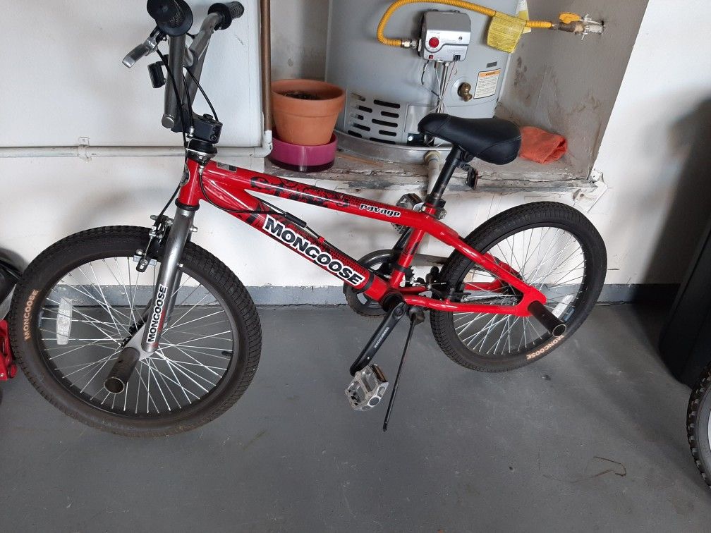 18 inch Red Mongoose bike