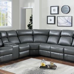  Power Recliner Sectional 