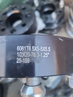 Wheel spacers5 x 5 x 5 . X 1.255