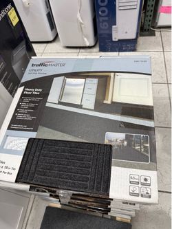 TrafficMaster Charcoal - Black Residential 18 x 18 in. Peel and Stick Carpet Tile Square (18 sq. ft.)