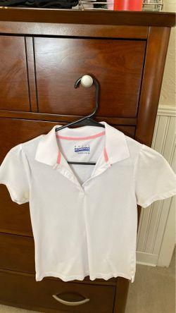 Two White girls school uniform shirt