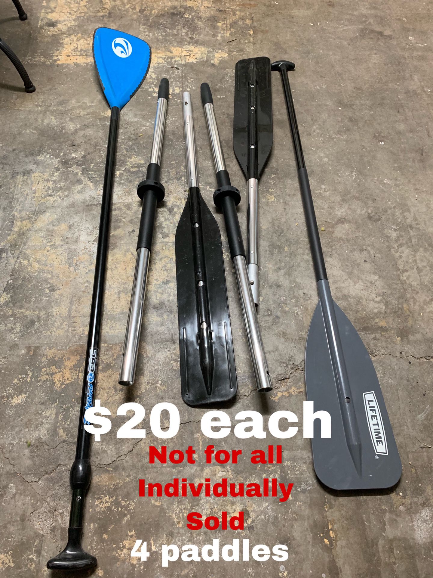 Paddles for either kayaks or paddle boards (Please Read)