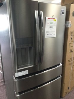Frigidaire French Door Refrigerator wit Ice Maker Door 36” Deep 21.5 cu ft Model #GRMC2273CF
