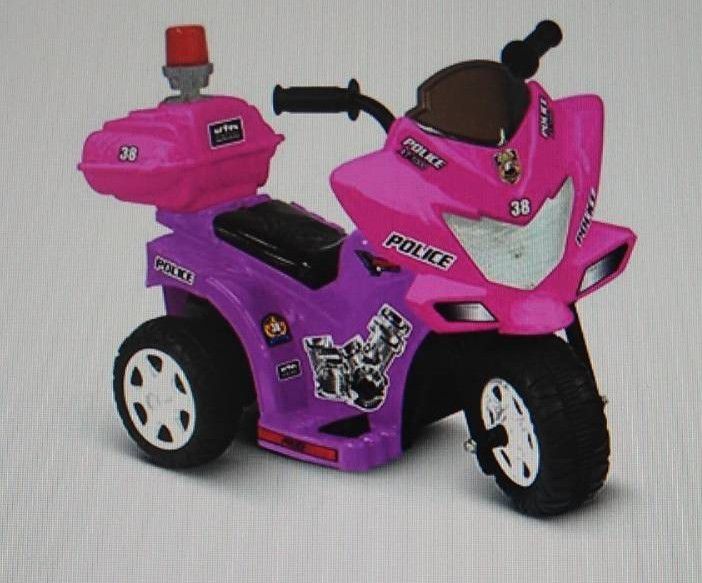 Ride on toys battery power lil patrol 6v battery powered motorcycle by Kids Motorz pink and purple