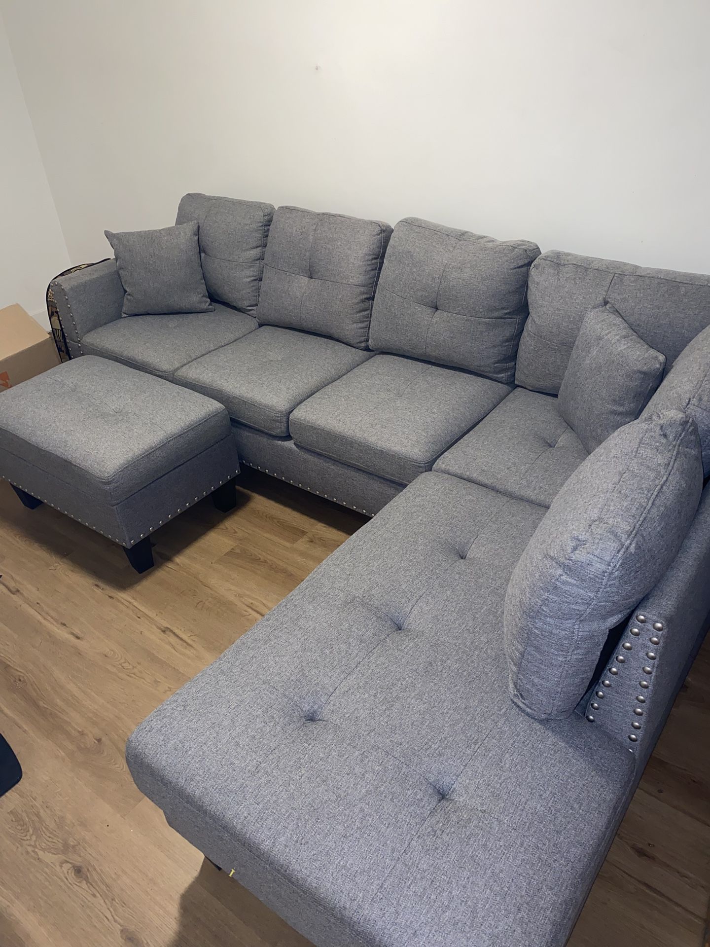 Gray Small Sectional Couch
