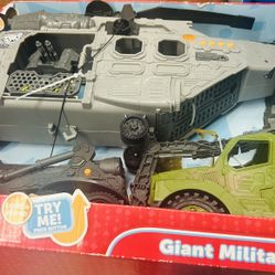Brand New  Giant Military Copter  Play Set