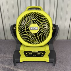 RYOBI ONE+ 18V Cordless 7-1/2 in. Bucket Top Misting Fan Kit with 1.5 Ah Battery and Charger