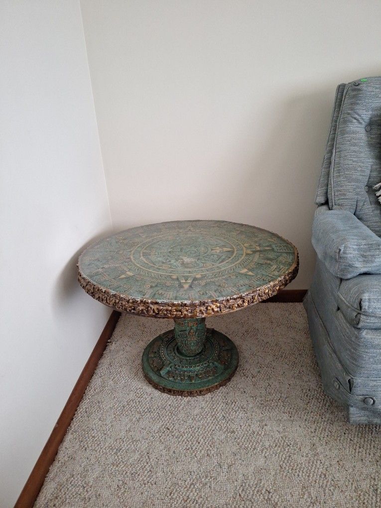Vintage Aztec-style Side Table