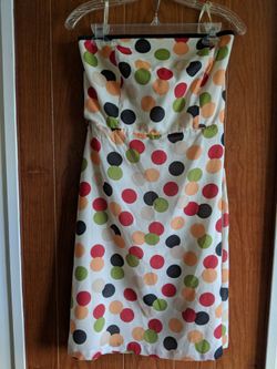 Strapless Poca Dot Dress Size 6
