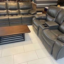 COMFY NEW MADRID RECLINING SOFA AND LOVESEAT SET ON SALE ONLY $1099. IN STOCK SAME DAY DELIVERY 🚚 EASY FINANCING 