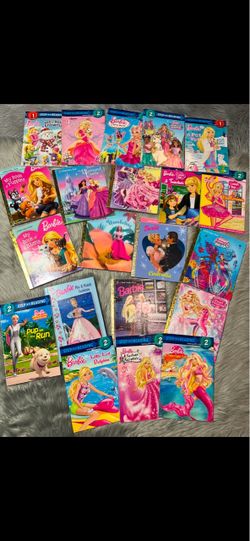 21 Barbie book lot. Some paper back and some little golden books. Wear to outer covers from normal use. $40
