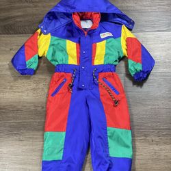 Vintage 90s Toddler Retro Snowsuit Size 3T 