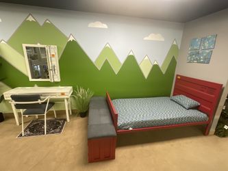 Collection Bundle ✨ One Time Offer ✨ 5pc Set / Twin Bed + Bench + Chair + Vanity desk