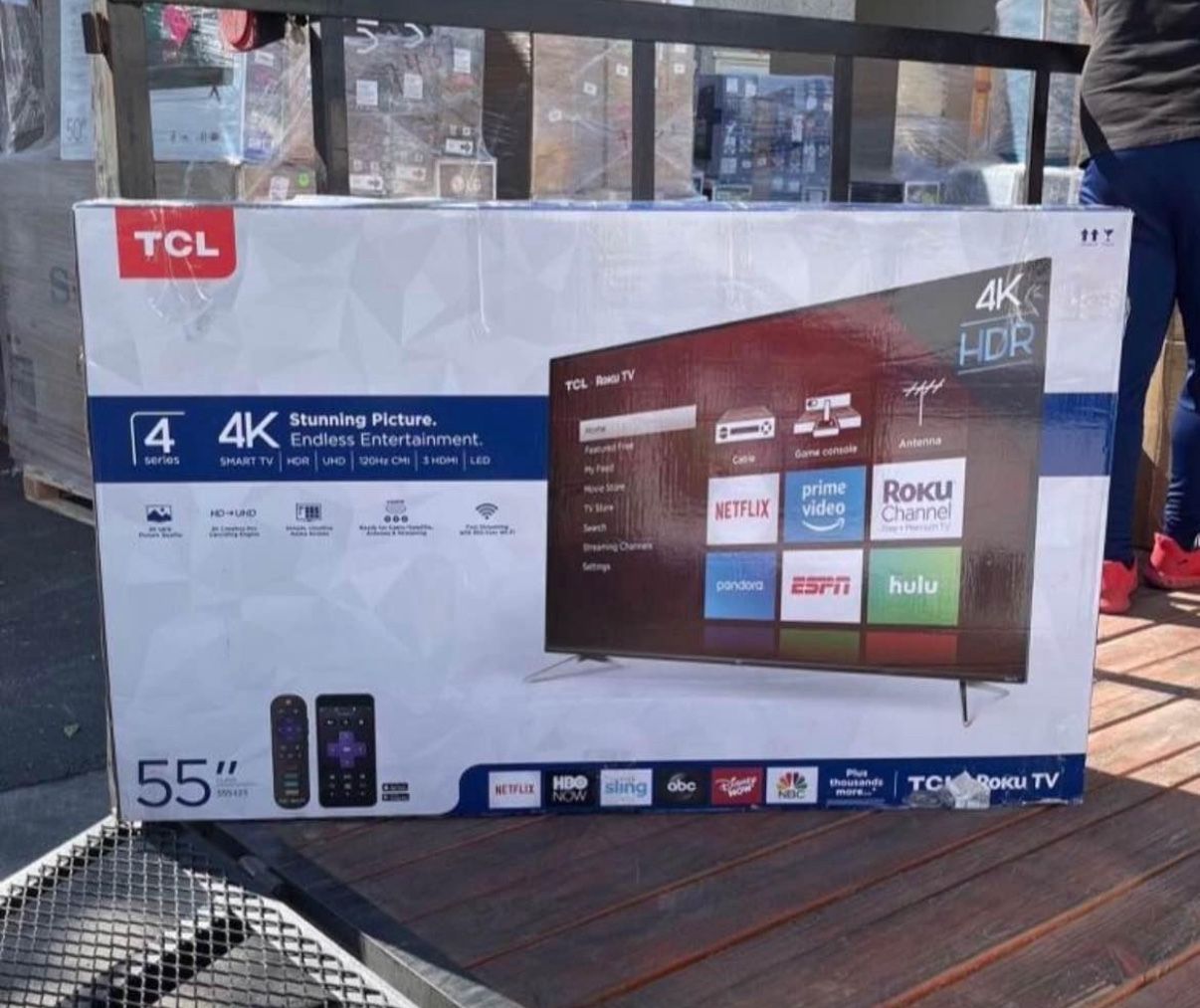 55 “ TCL Roku Smart 4K LED HDR TV