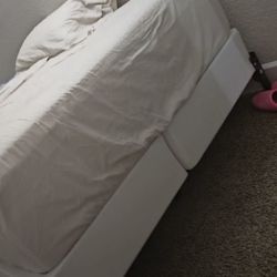  9 Inch Box Spring with Cover, No Assembly Mattress Foundation, Sturdy Metal Structure, Split Queen, 