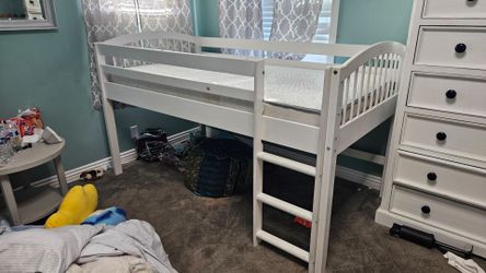 Twin bed frame and mattress