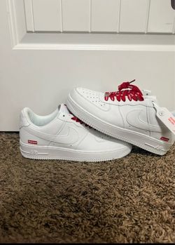 White and red Supreme Air Force 1