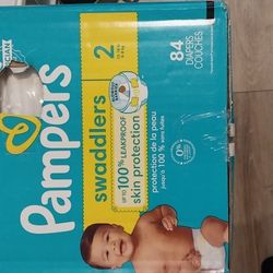 PAMPERS SWADDLERS SIZE 2 $20 