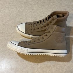 Army brown Converse boots size 10 for men