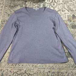 Pendleton Women’s Lavender Cotton Crew Neck Long Sleeve Top Shirt Size S