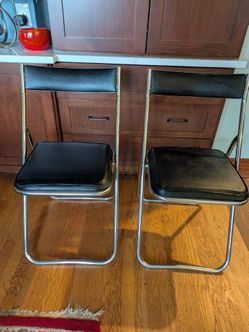 Mid-century modern Fujiset folding chairs - pair