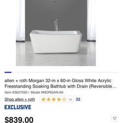 Allen + Roth Bathtubasking
