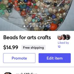 Small Bag  Of Beads  Arts Crafts