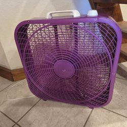 Box Fan  Purple with Carry Handle, 3 Speeds