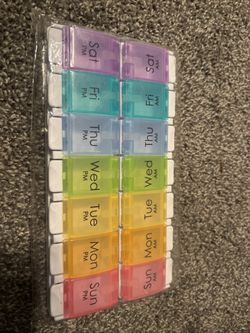 7 day AM&PM Pill organizer Box 
