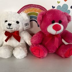 VALENTINE’S DAY TEDDY BEARS - WHITE OR PINK - $7 EACH