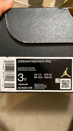 Jordon Fadeaway shoes boys