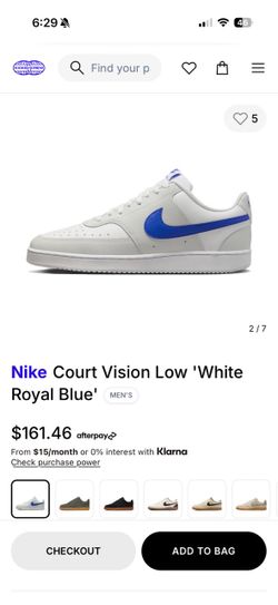 Size 9.5 men’s Nike court vision low