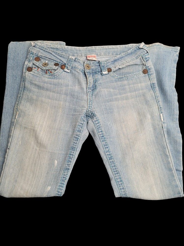 True Religion Light Wash Denim Jeans Sz 29