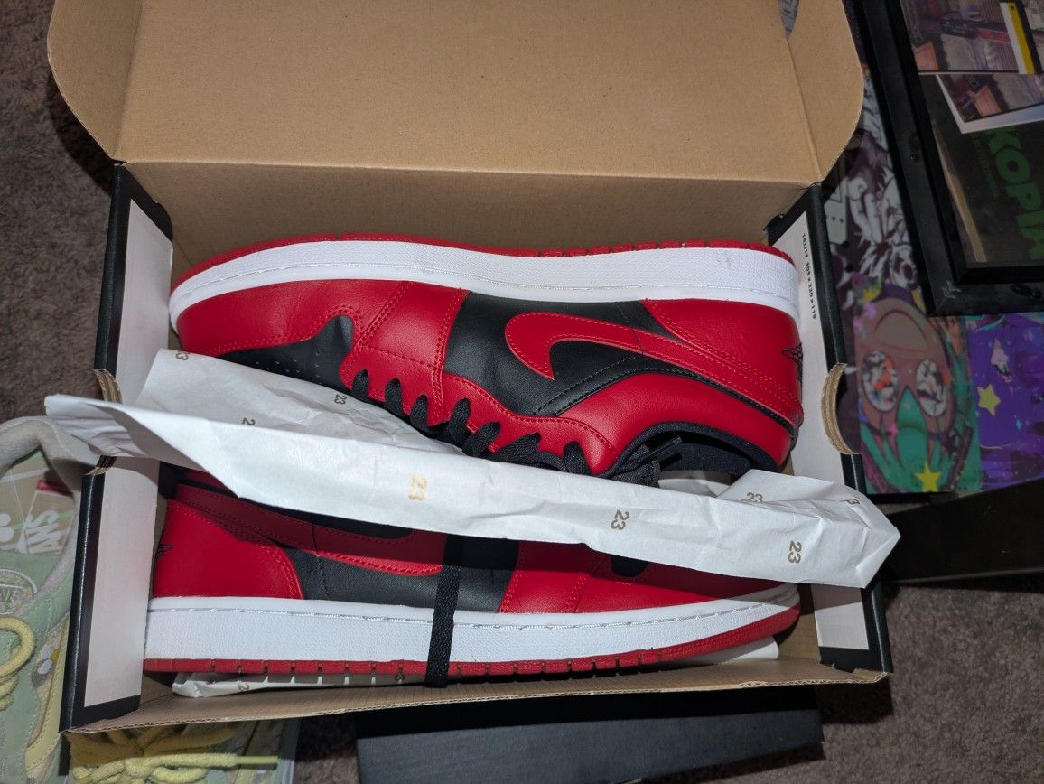 Retro Jordan Lows Red And Black
