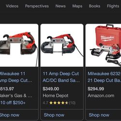 Milwaukee deep Cut band saw